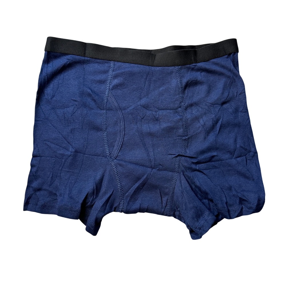Wonder Nation Boxer Briefs Boys L 10-12 Husky Navy Blue Cotton Elastic Waistband
